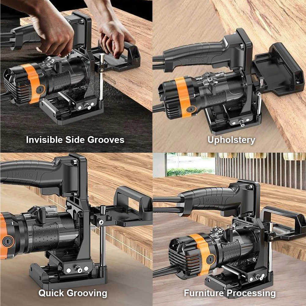 Woodworking Stand Holder Multi-function Trimmer 2-in-1 Connecting Bracket Industrial  Slotter Trimmer Bracket Hole Opener