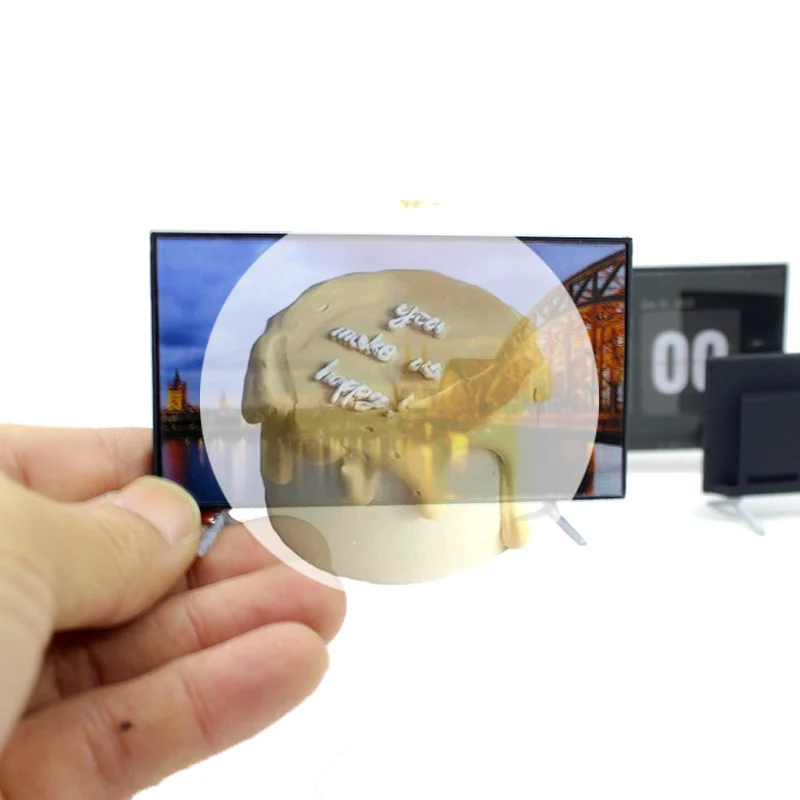 

[GT] 1 шт. кукольный домик миниатюрный DIY широкоэкранный телевизор с кронштейном основание плоская панель ЖК-телевизор классическая игрушка для ролевых игр для детей