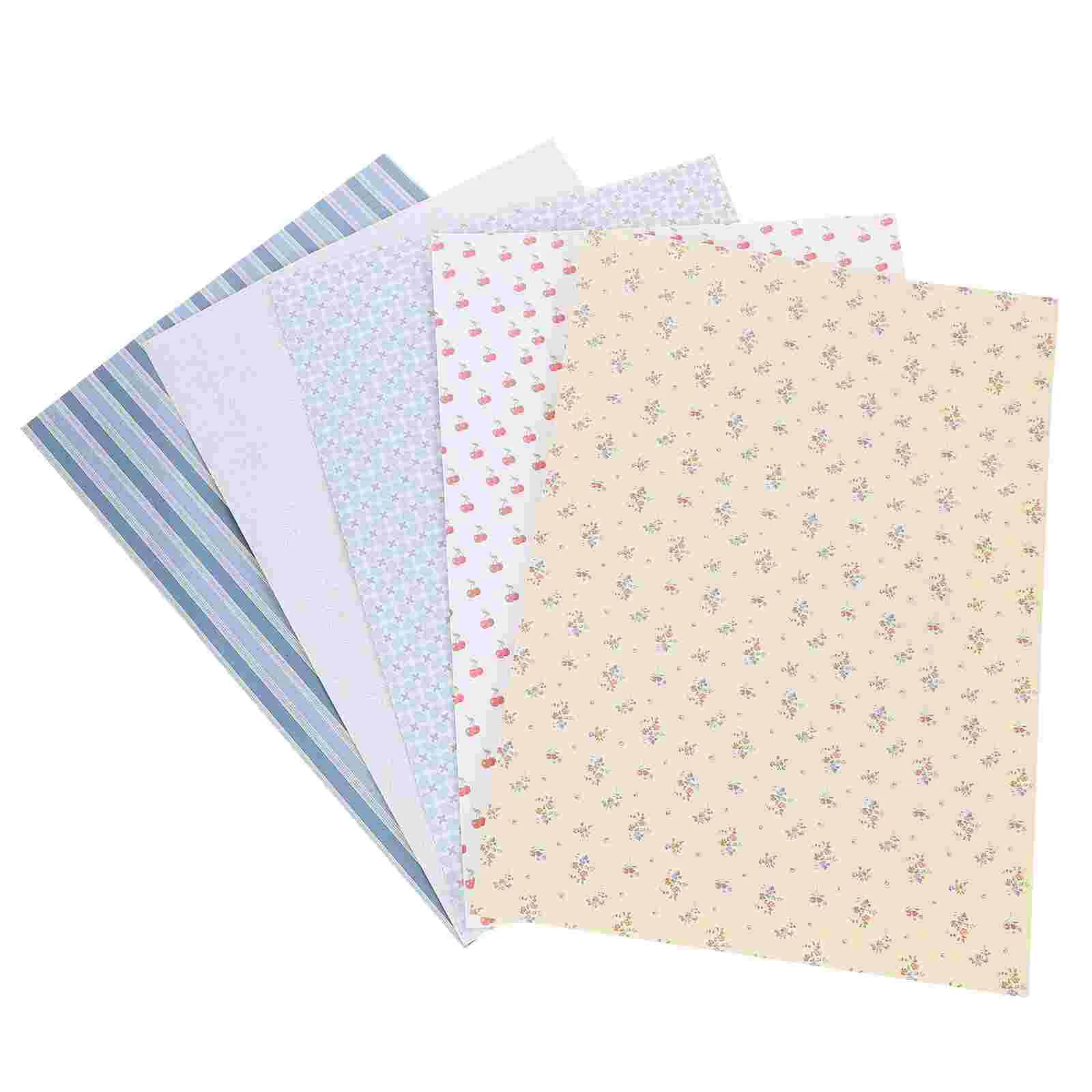 5 Sheets House Wallpaper Decor Mini Peel and Stick Miniature Accessories Self-adhesive Stickers