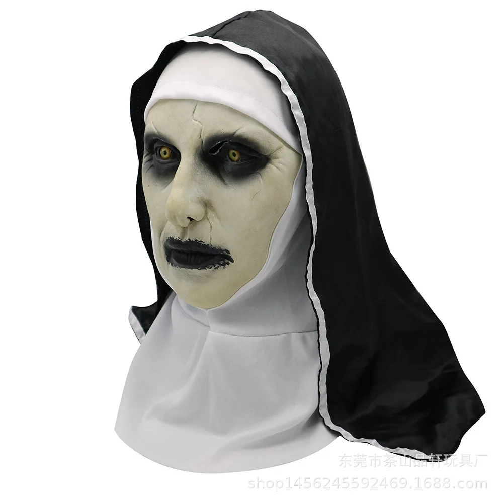 

The Conjuring 2 Summoning Nun Mask Scaring Female Ghost Face Headset Halloween Horror Movie Cosplay Mask