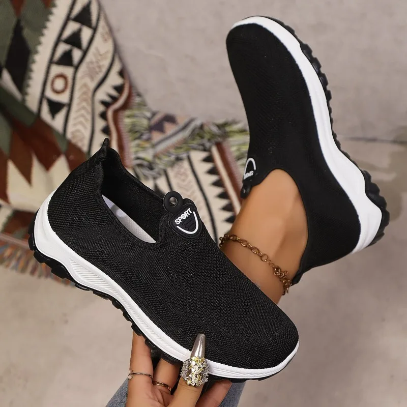 

2025 женские модные удобные кроссовки для тенниса, женская дышащая спортивная обувь без шнуровки, дизайнерские туфли для босиком, балетки на плоской подошве