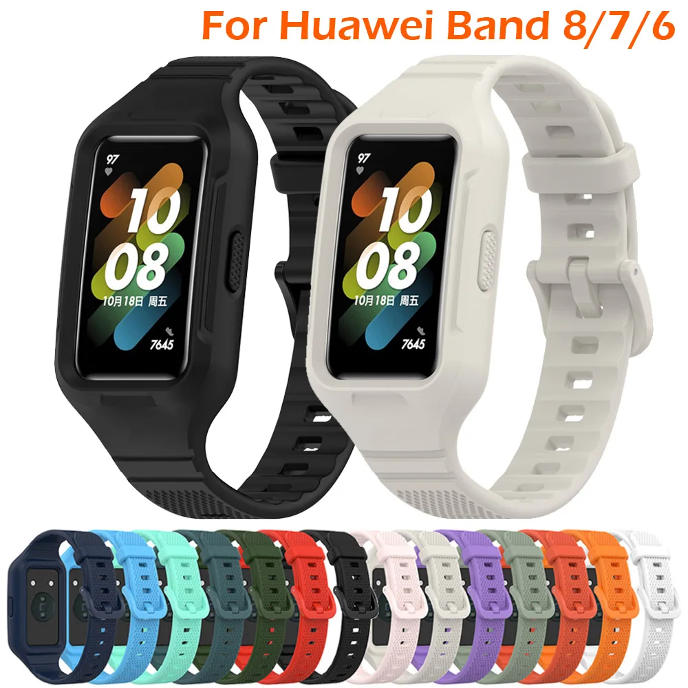 

Silicone Strap for Huawei Band 8 7 6 / Honor Band 7 6 Wristband Straps Replacement Bracelet Belt for Huawey Band8 Accessories