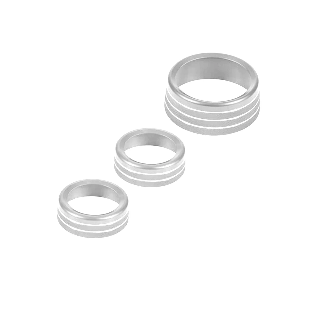 3Pcs Für Jeep Grand Cherokee 2014-2021 Auto AC Knopf Klimaanlage Knöpfe Ring Abdeckung Aufkleber Wärme control Schalter Knopf Schutz – Detail 9