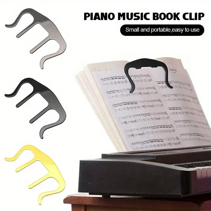 1Pc Pianos Stands Song Book Page Holder Clip Music Note Sheet Metal for Music Speech Draft Cooking Recipe Magazines Newspapers