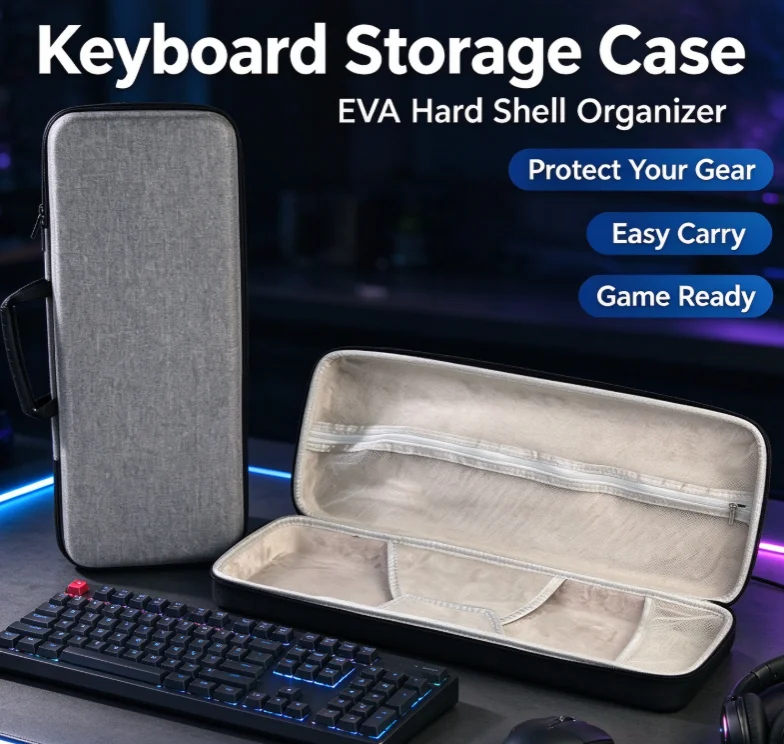 Hard EVA Carrying Case for Logitech MX Mechanical Keyboard Travel Storage Bag Fits 98/108 Keys Mechanical Keyboard