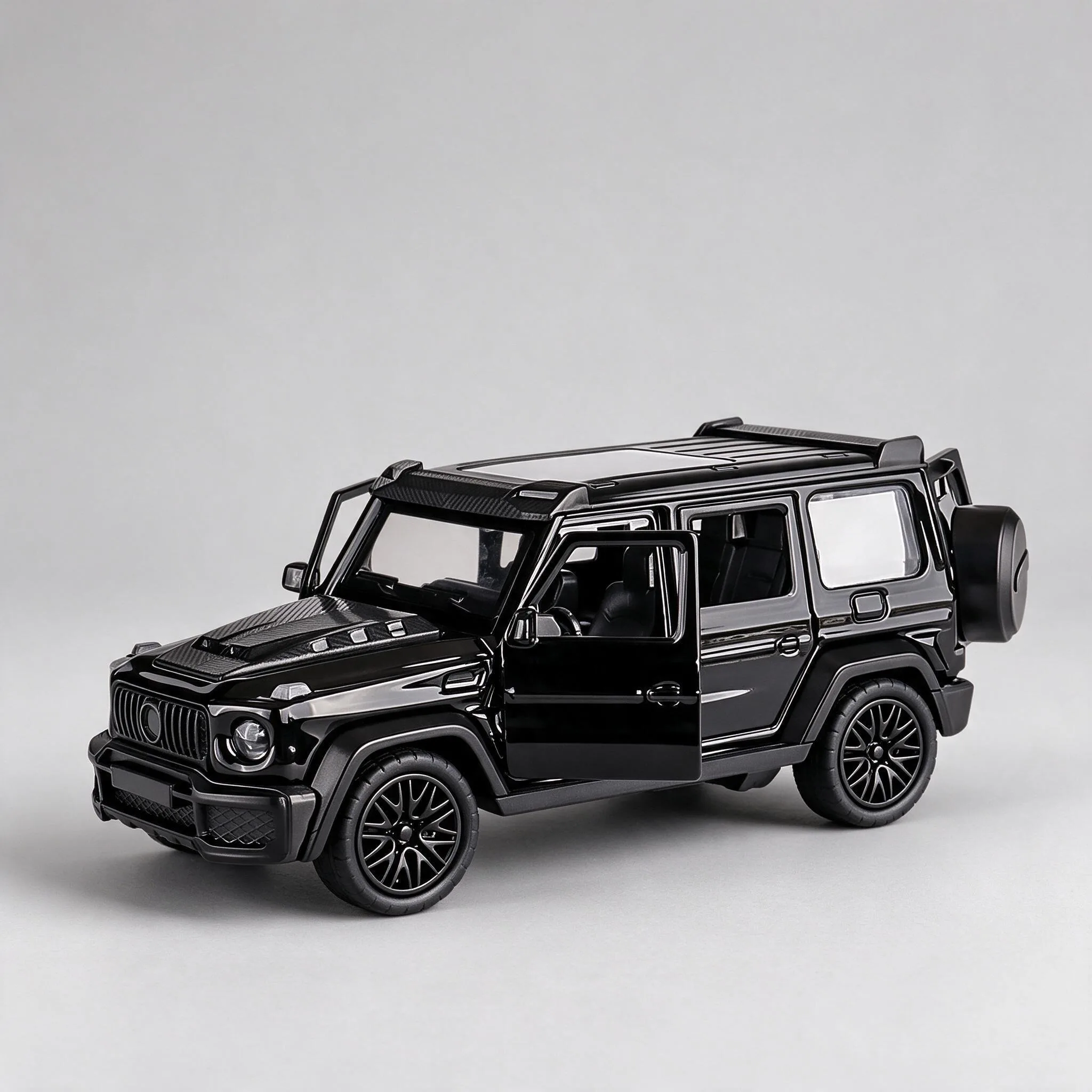 1/43 Scale Die-Cast Metal New Little G Pullback Off-Road Vehicle, Three-Door Alloy Model, Boy's Toy, Decoration