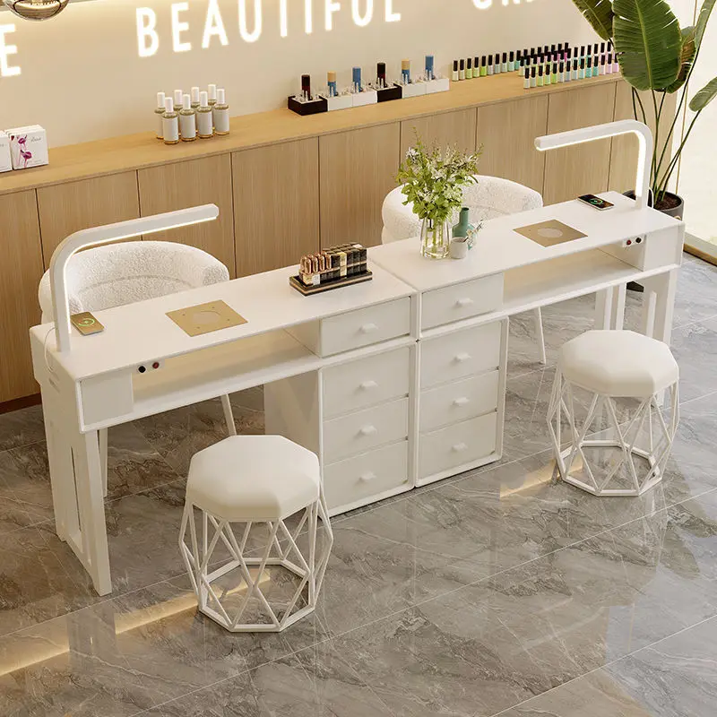 

Workstation Foldable Nail Table Accessorie Design Reception Manicure Nail Desk Storage Organizer Stolik Do Paznokci Furniture