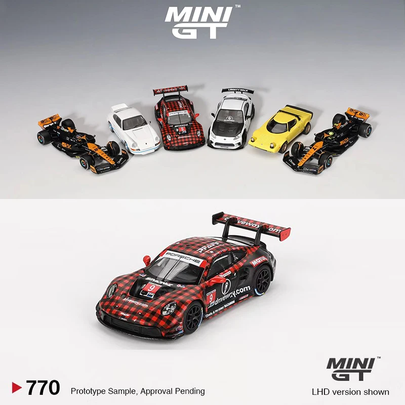 MINIGT 1:64 Toy Model Car Pors 911 GT3 R #9 GTD PRO Pfaff Motorsports Alloy Die-Cast Sport Vehicle #770 Display Collection