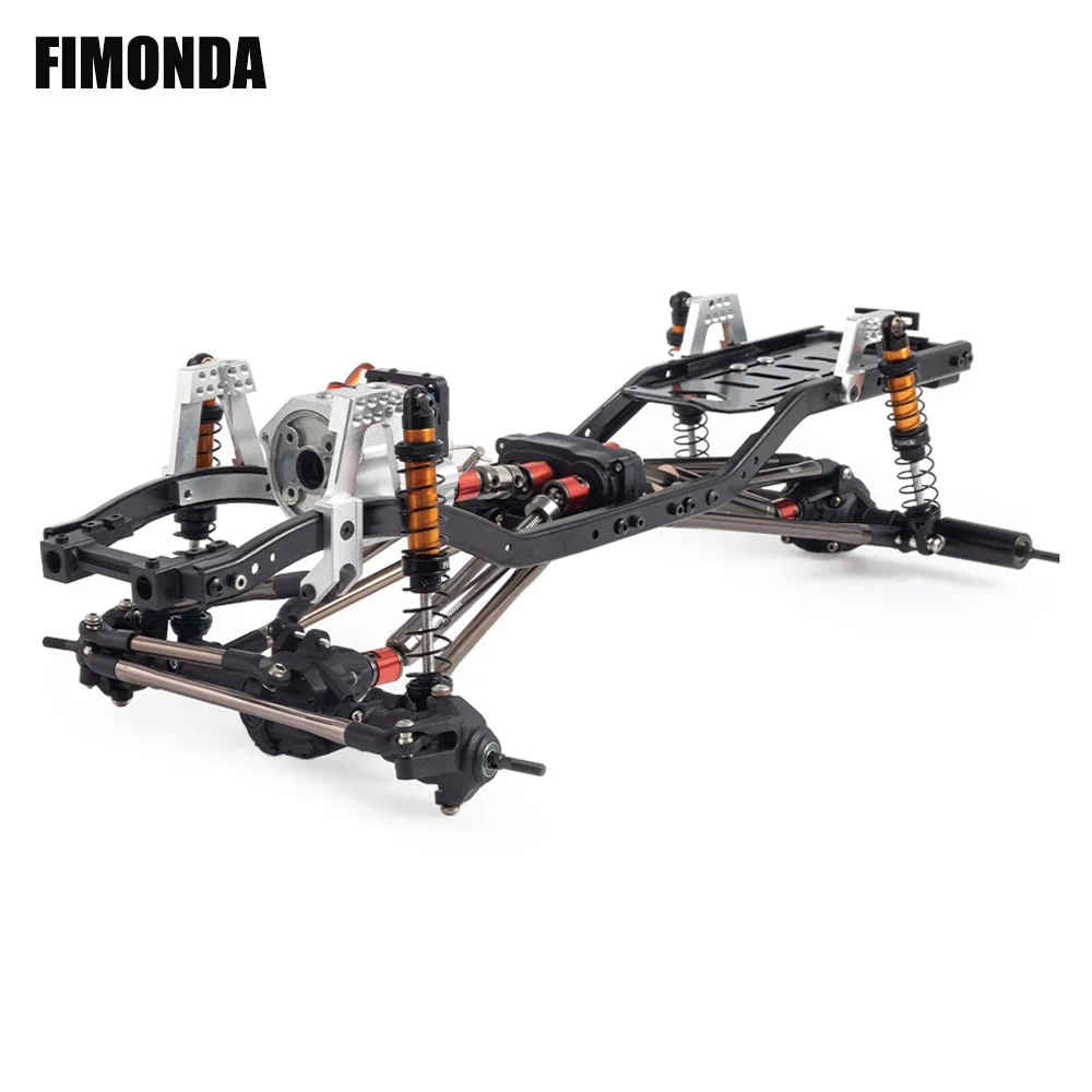 313mm Wheelbase Chassis Frame Set with 2 Speed Transmission Reversed Front Axle for 1/10 RC Crawler Axial SCX10 II 90046 EX86100