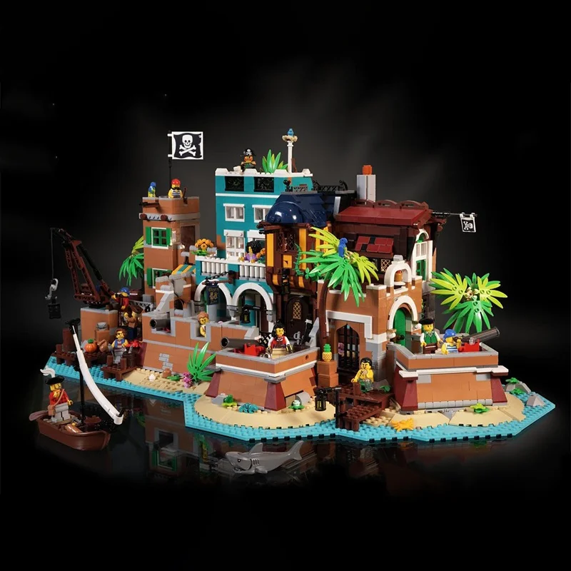 3247pcs MOC The Pirate Port Nassau Piratesed Model Building Toy Blocks Architecture Idea Education Kids Christmas Gifts Birthday