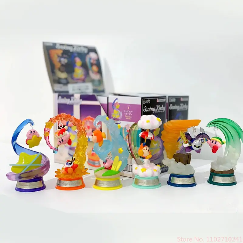 Re-Ment Original Kirby ตัวเลข Swing Kirby Star Kirby Waddle Dee Meta อัศวินดาบ Kirby PVC Action Figure ของขวัญของเล่น