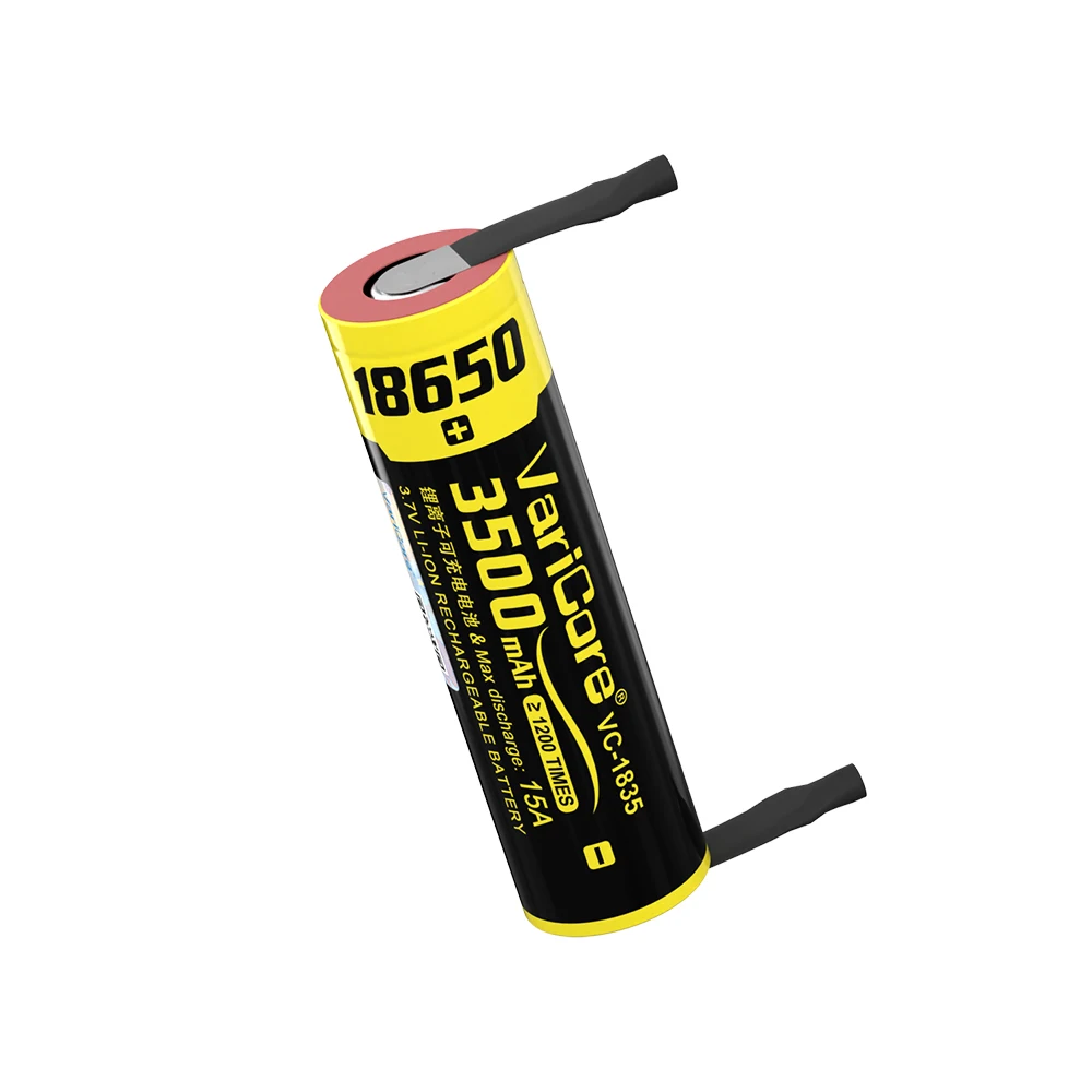 VariCore VC-1835 3.7V 3500mah 18650 Lithium Rechargeable Battery Welding Nickel Sheet for Headlight Mobile Power Bank