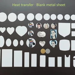 20/50 Pcs Custom Blank Sublimation Metal Plates DIY Square Round Shape Printing Sublimation Aluminum Discs Transfer Craft gift