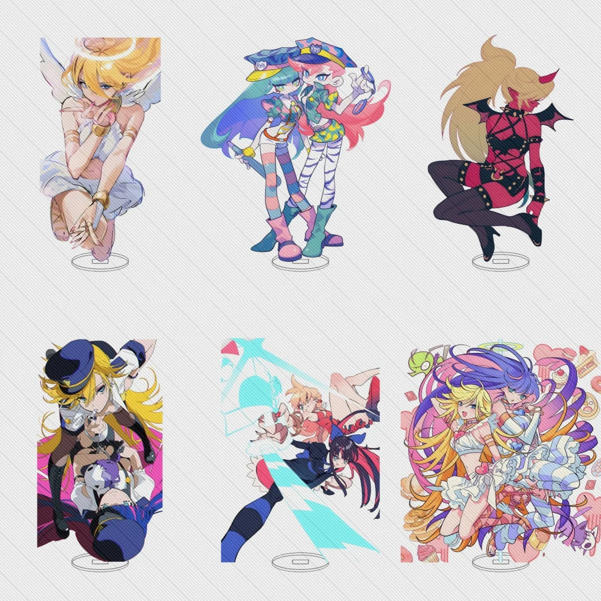 15CM Hot Anime Panty & Stocking Acrylic Stand Model Cosplay Characters Ornament Accessories Goods Christmas Gifts