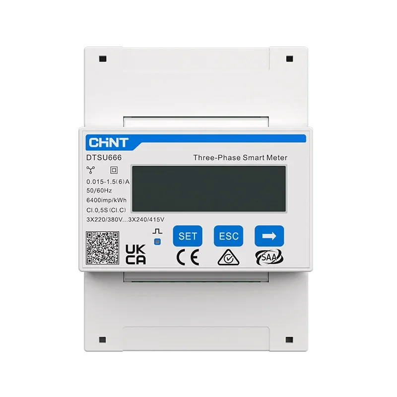 CHINT DDSU666-G 0.015-1.5(6)A Modular DIN Rail Products Three Phase DIN-Rail Meter With RS485