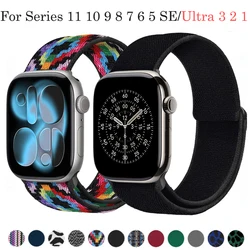 Nylon strap For Apple watch 11 10 42mm 46mm 45mm 41mm 9 8 7 Ultra 3 2 1 49mm Elastic breathable band iwatch 44mm 40mm 6 5 4 3SE