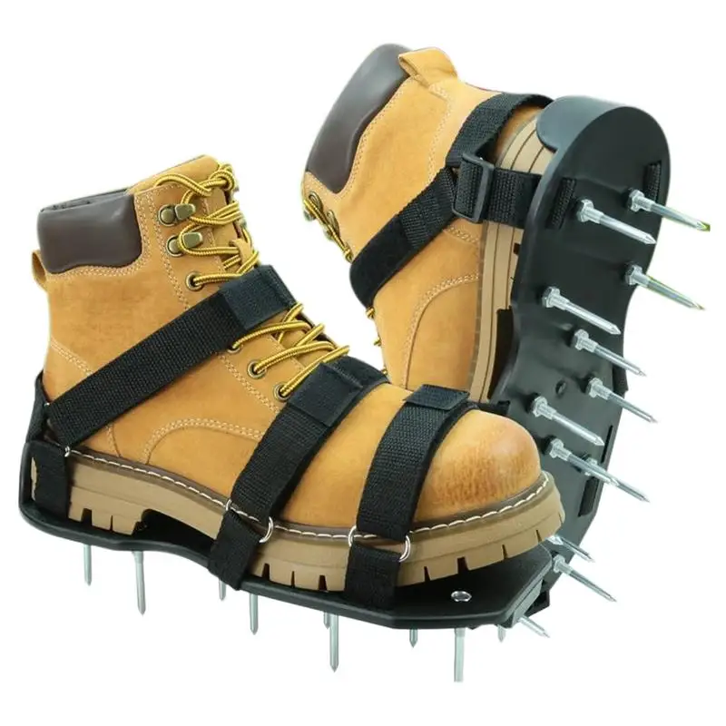 

Аэраторы для обуви для газонов, садовые сандалии для аэрации, регулируемая аэрация с шипами для улучшения производительности аэрации почвы для