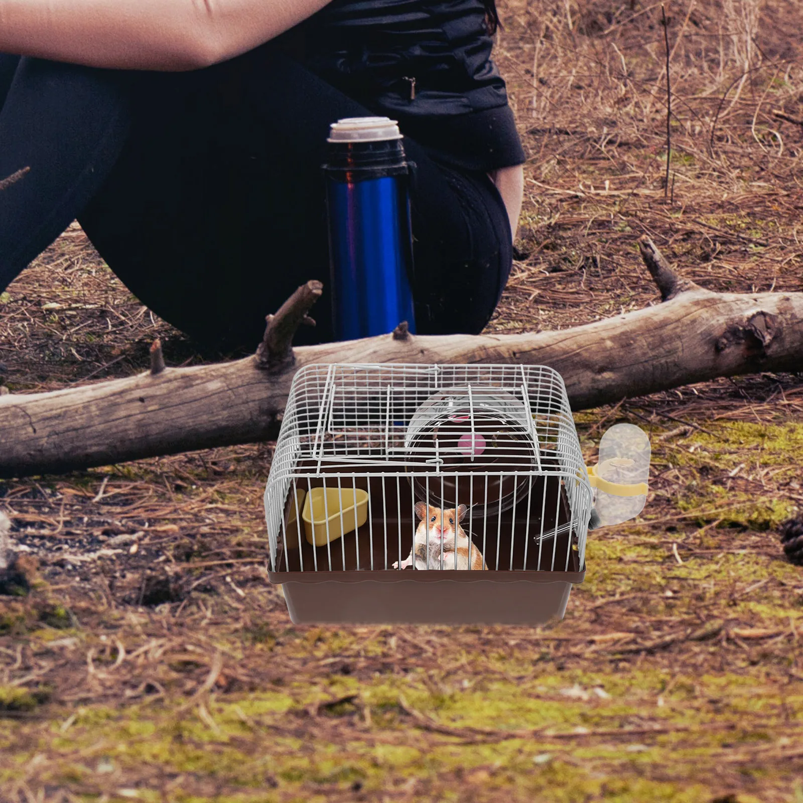 

Spacious Portable Hamster Travel Cage Comfortable Ventilation Easy Carry Pet Transport Safe Secure Environment