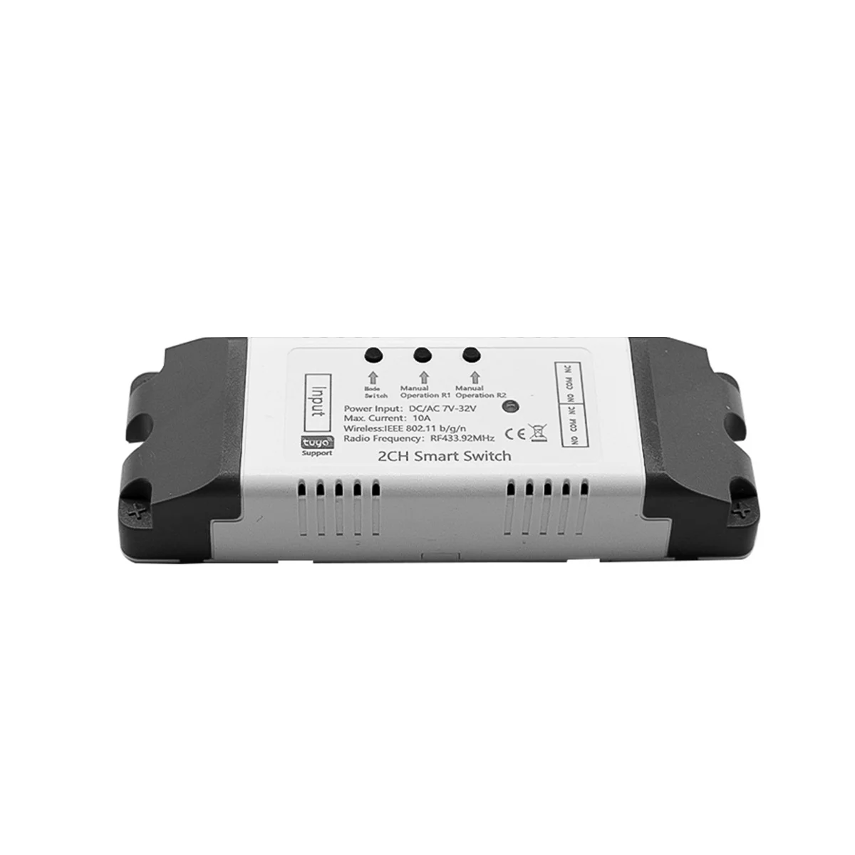 Módulo de relé de interruptor WiFi inteligente Tuya, 2 canales, CA/CC, 7-32V, RF/aplicación, Control remoto inalámbrico, hogar inteligente para