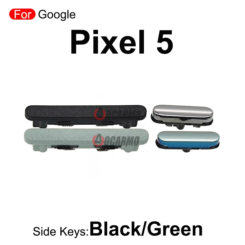 Zelená černá pro google pixel 5 6pro energie na pryč  objem knoflíků strana knoflík klíčů náhrada součástky