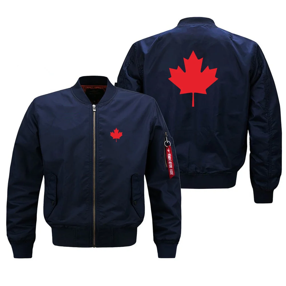 Outdoor Military Canada Flag Flight Men Ma1 Bomber Jacket Windproof Man Baseball Coats Men Clothing