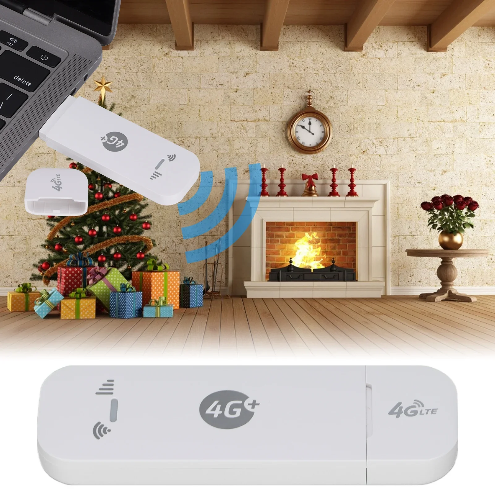 

USB Wireless Network Adapter U8 (White) | Strong Signal + Wide Coverage, Easy to Use Wifi Modem for PC/Laptop