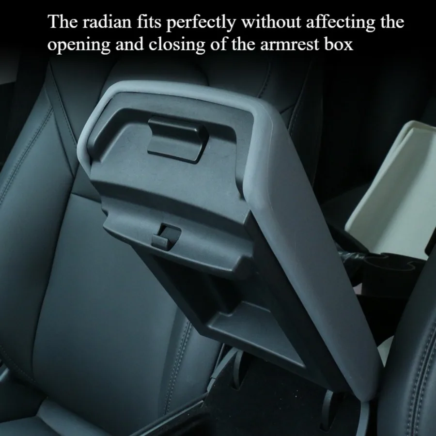 غطاء صندوق مسند الذراع TPE - زخرفة زخرفية واقية لتعديل داخلي طراز Tesla 3/Y
