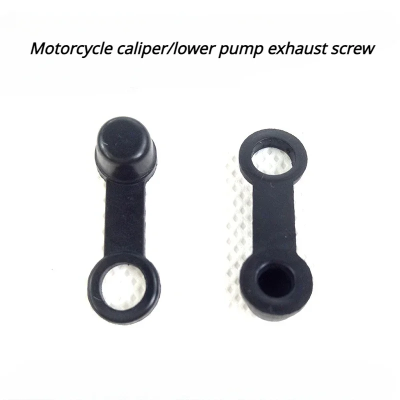 8pcs Universal Black Brake Caliper Bleeder Screw Cap Motorcycle Car Exhaust Oil Discharge Screw Cap Pump Rubber Dust Cover