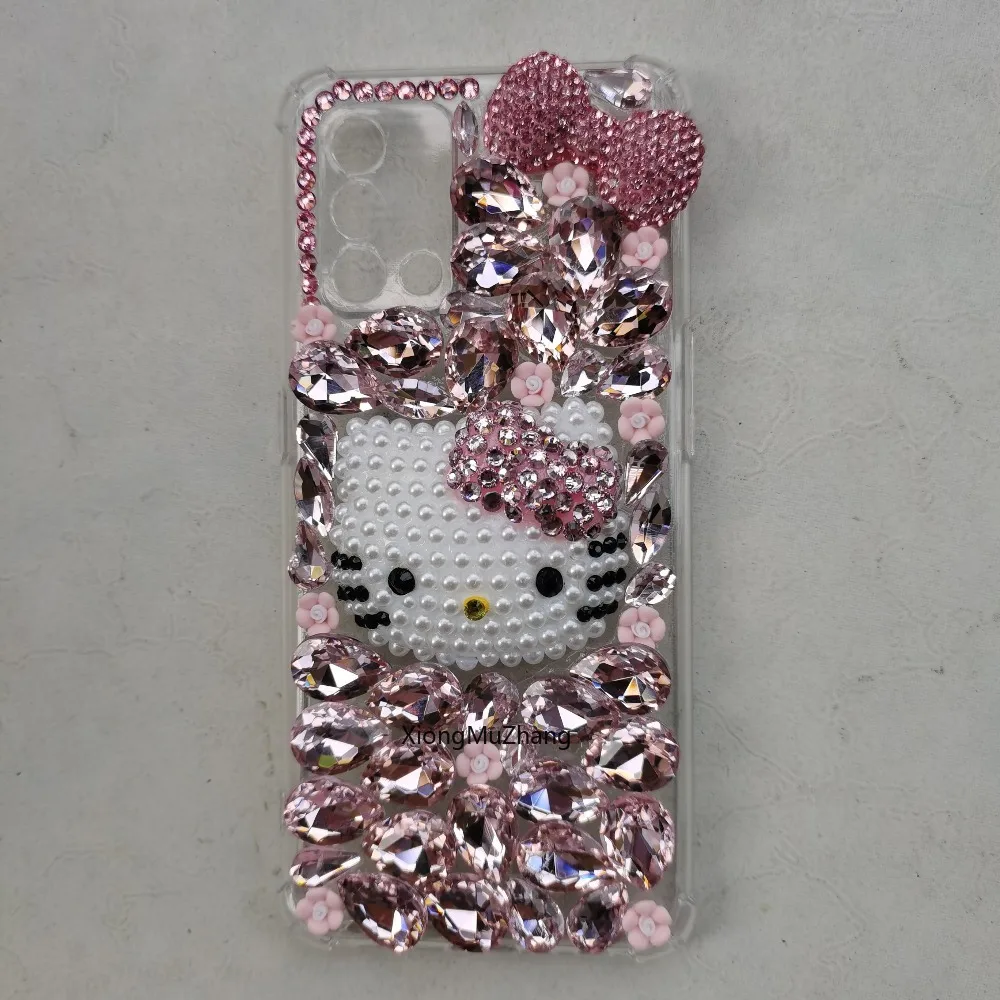 Hello Kitty Strass-Bowknot-Luxus-Glitzer-Hülle für OPPO A53 A52 A54 A58 A72 A74 A78 A98 A96 A95 A94 A92 A6 Pro A16 A17 A18 – Detail 6