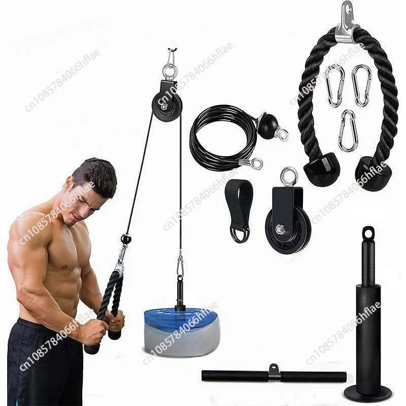 Homemade fitness equipment modification accessories DIY household high pull-down bird equipment pulley wire rope bell holder