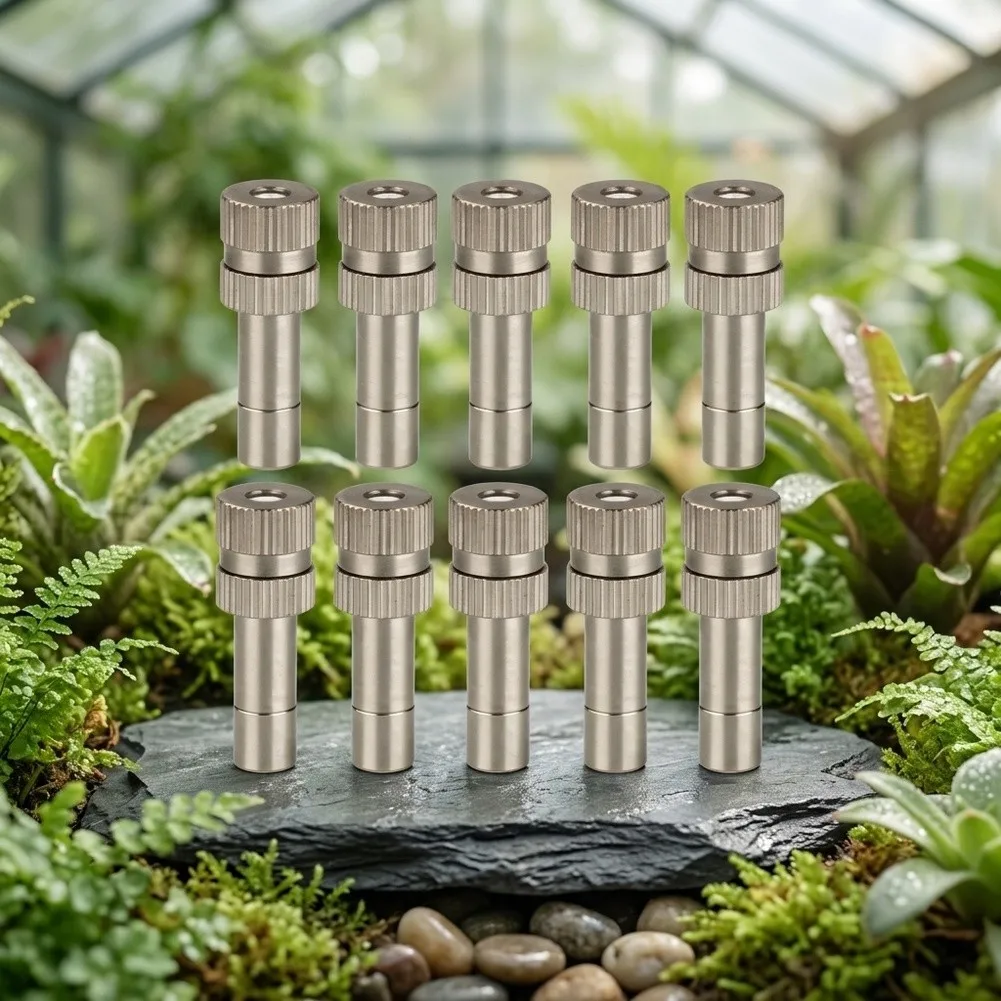 1For 0pcs Two Stage Atomizing Nozzles For 0.6mm for Outdoor Mist Cooling Systems Garden Patio Lawn Landscaping