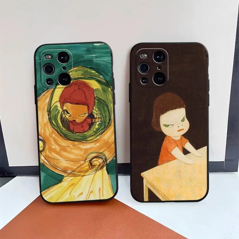 Yoshitomo Nara Phone Case For OPPO One Pro Plus 11 8 6 9 7 Find X3 Neo Reno 8 6 Pro 7 X5 A57 A54 A55 A74 Coque