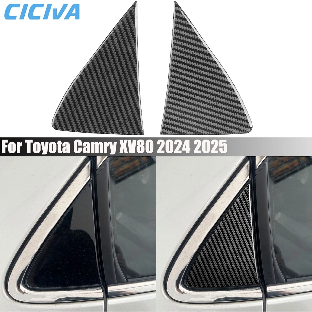 

Автомобильные аксессуары из углеродного волокна, декоративная панель заднего окна, внешняя накладка, модифицированная наклейка для Toyota Camry XV80 2024 2025