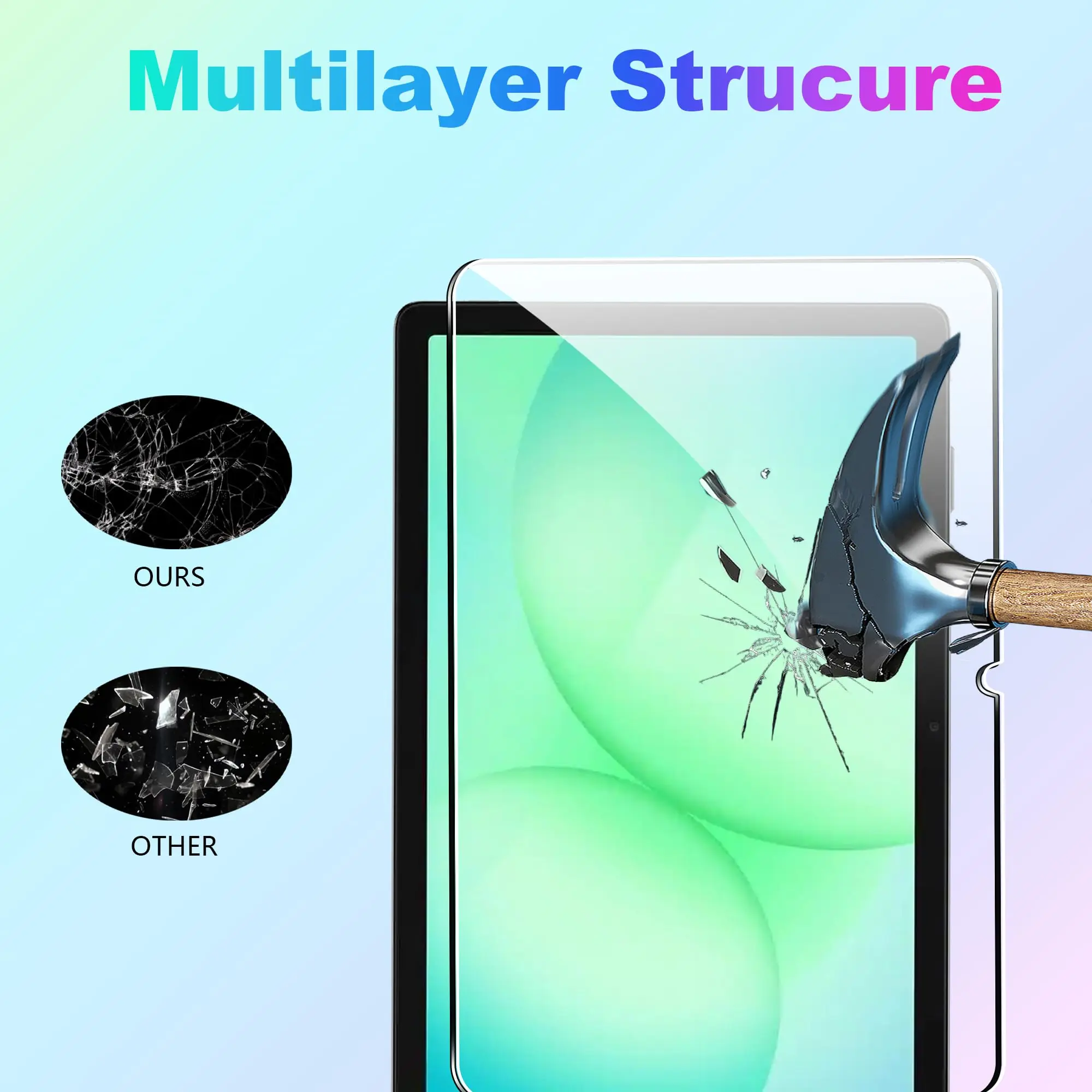 لهاتف سامسونج جالاكسي تاب A11 بلس / A11+ (11 بوصة) 2025 SM-X230 / X235 / X236B واقي شاشة عالي الدقة شفاف 9H من الزجاج المقسى #4
