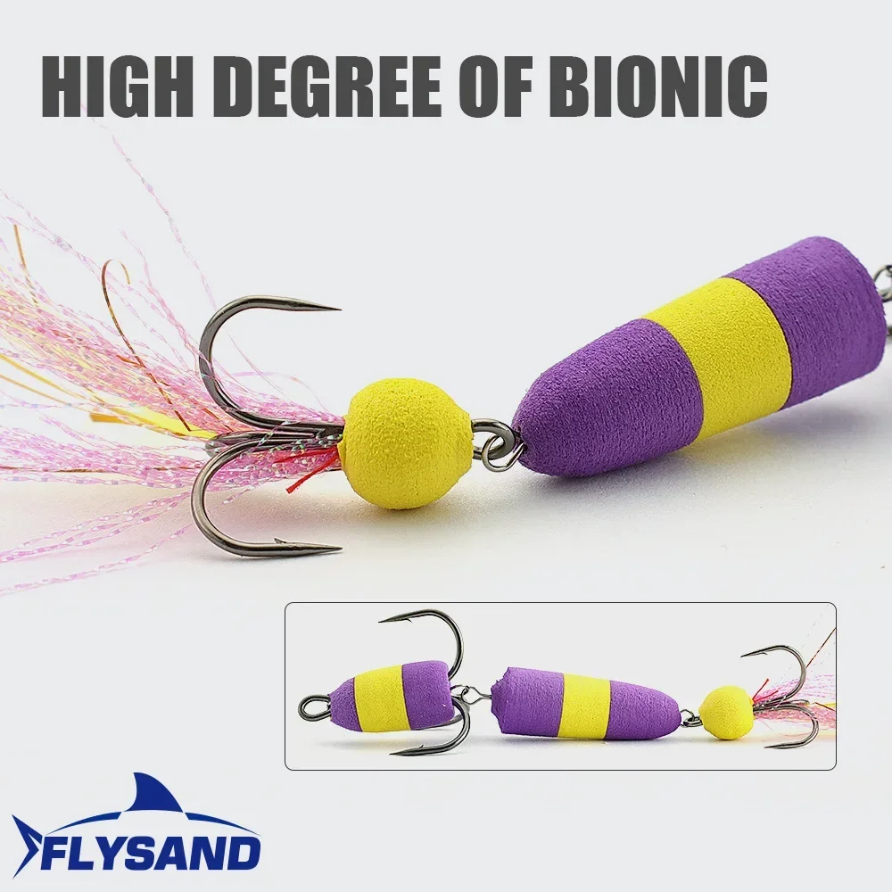 High Density Foam Fishing Lure Swim Bait Soft Multicolor Bass Wobblers Artificial Tackle