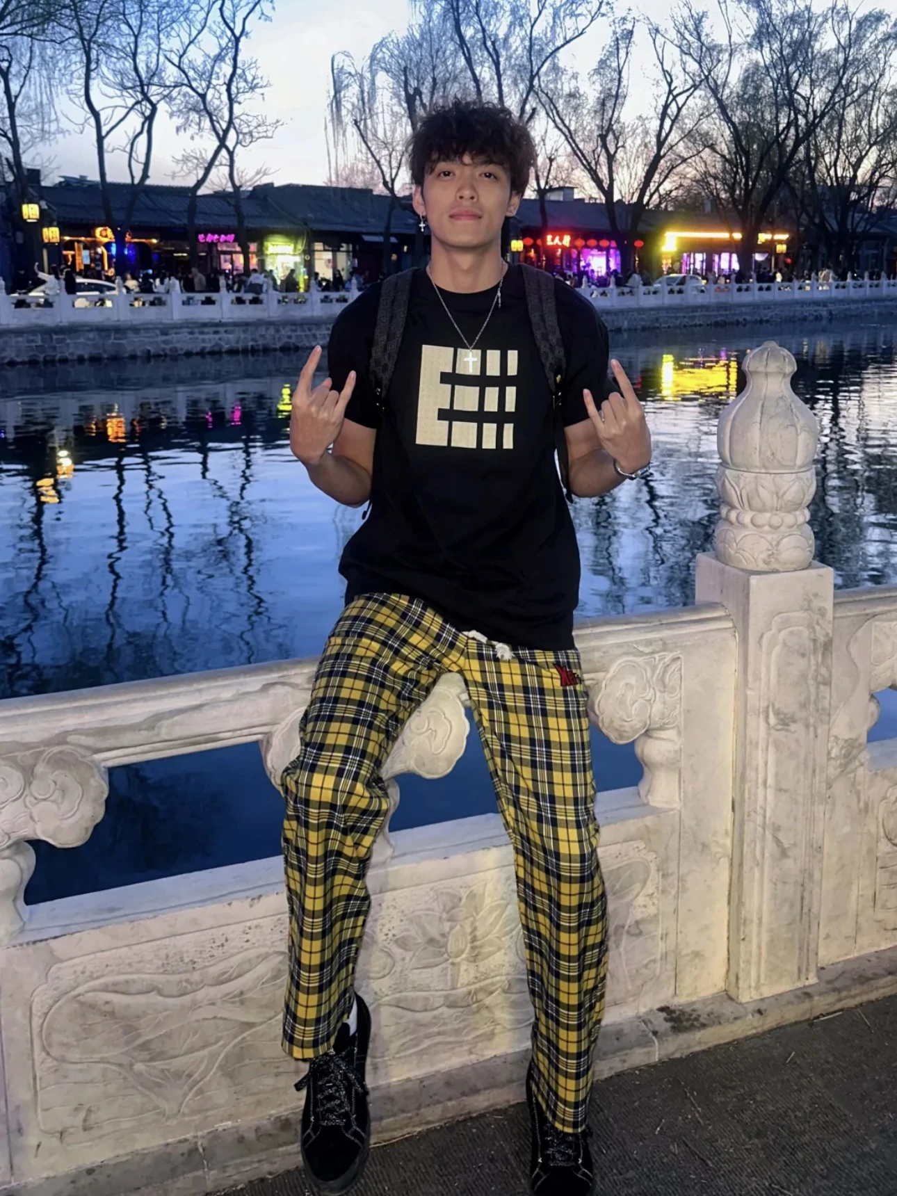 

American Sle Men's Lazy Plaid Straight Leg Casual Pants Loose Fit Summer Faionable Trousers Youth Active Sle Pure Color