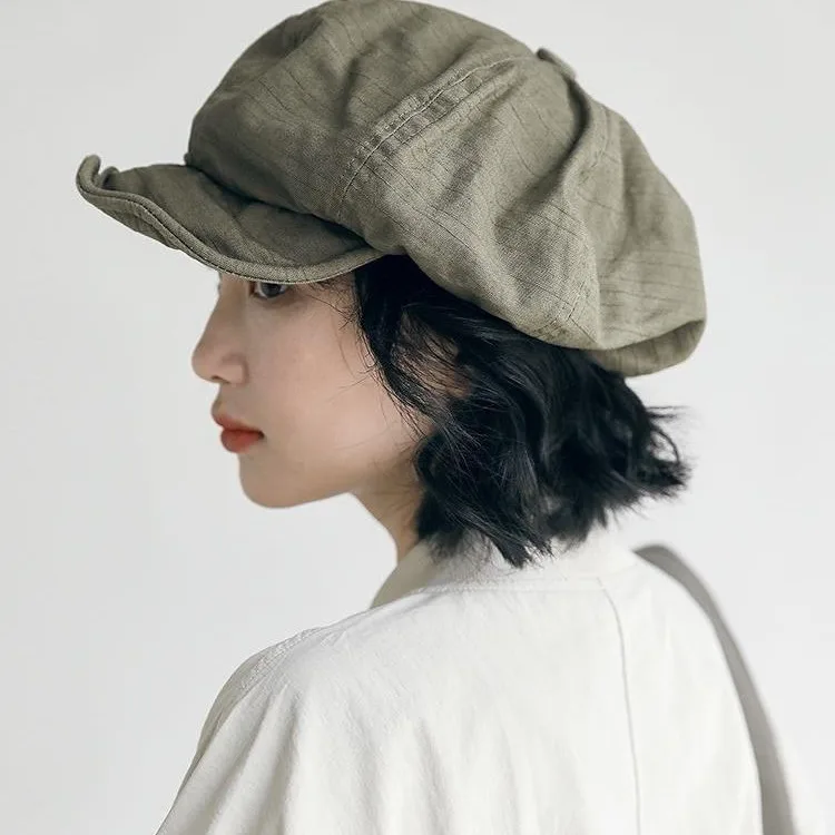 

Spring and Autumn New Designer's Own Large Edition Face Showing Small Japanese Artistic Hat Female Retro Painter Beret