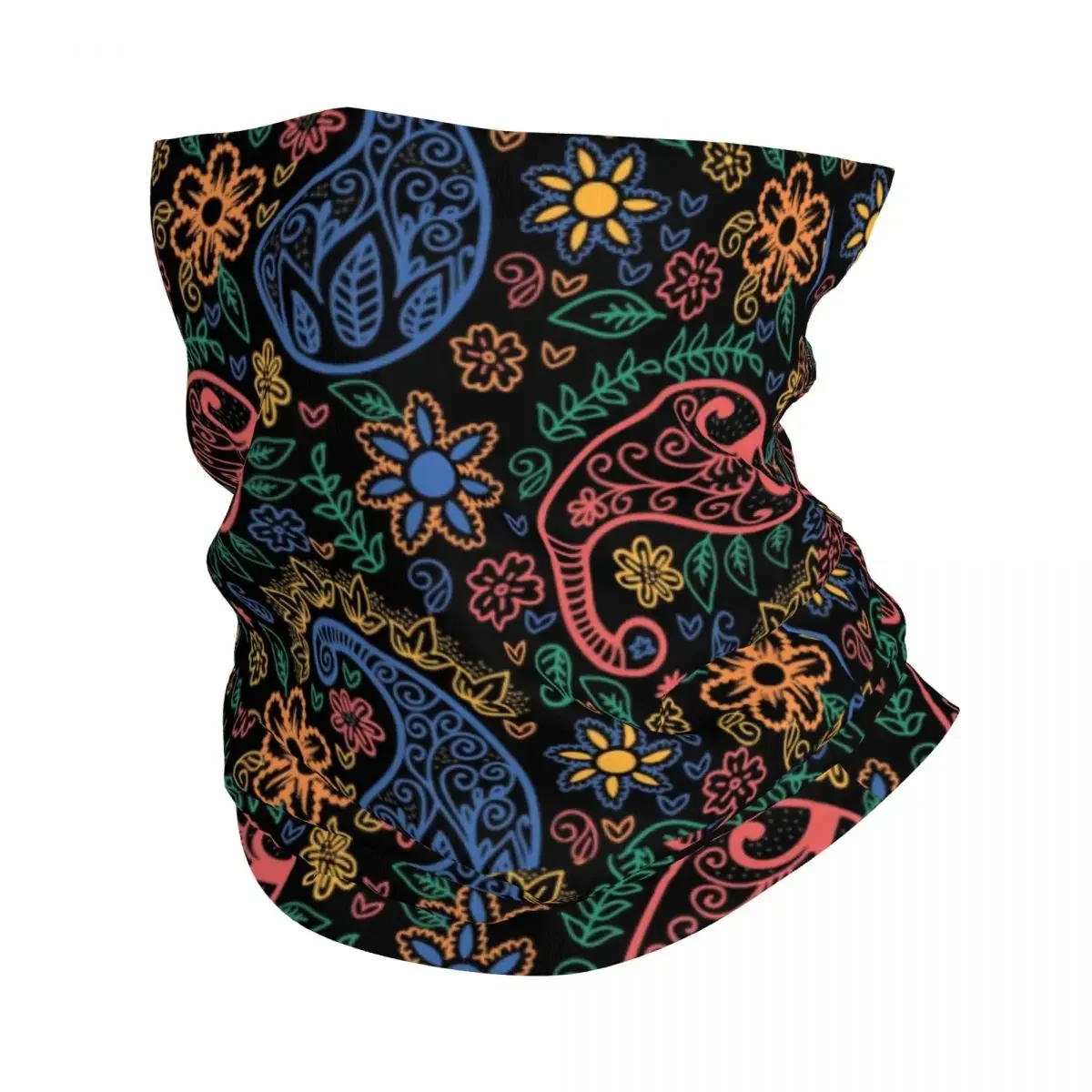 Pañuelo de colores personalizado con estampado de Cachemira, calentador de cuello para invierno, bufanda envolvente a prueba de viento para la cara para senderismo, polaina, diadema