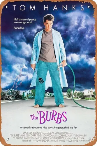 Metall-Blechschild „The Burbs“, Filmplakat, Wanddekoration, lustig für Zuhause, Küche, Bar