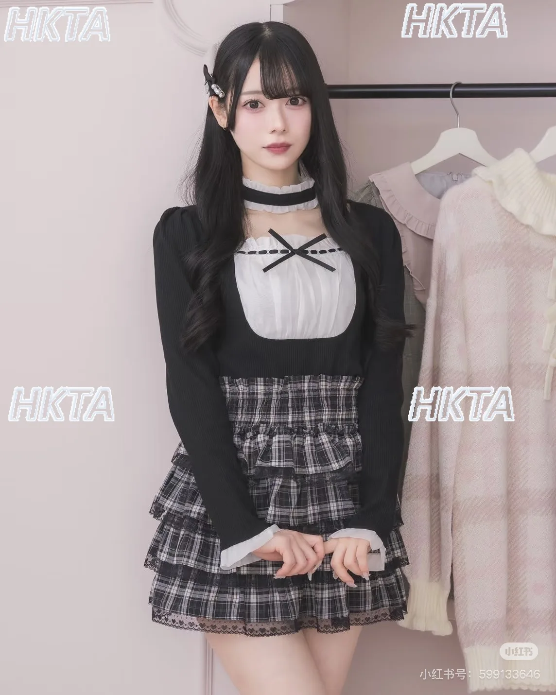 Japanese 2025 Commuter Autumn Winter Long Sleeve Square Neck Pleated Bow Slim Fit Black T Shirts Splicing Waist Tshirt Top Women