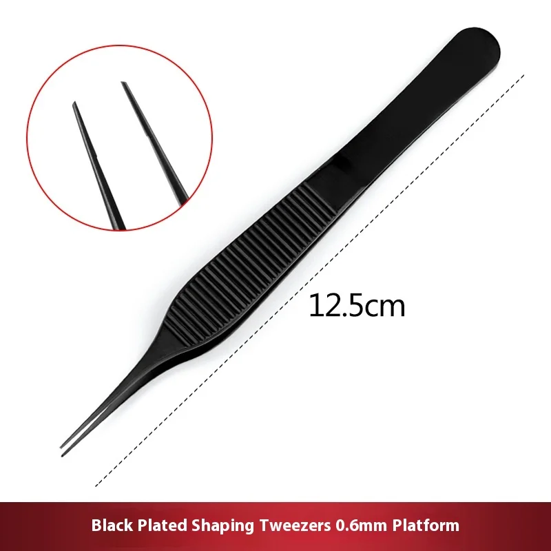 

Edison Tweezers Nasal comprehensive surgery double eyelid thread embedding surgical tool toothed tweezers with hook tweezers