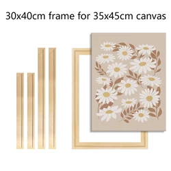 30x40cm Wooden Frame for 35x45cm Canvas Pictures Frame Wooden Diamond Painting Frame Wall Picture Poster Photo Frame Home Decor