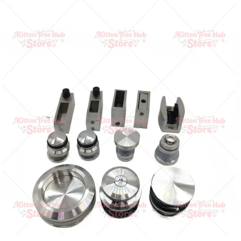 Stainless Steel Shower Glass Sliding Door Hardware Kit, Bathroom Accessories with Pulley Roller & Rail System