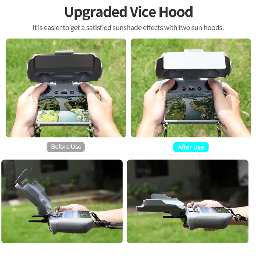 Protetor de tela escudo para dji rc/rc 2 controle remoto pára-sol caso proteção silicone para ar 3s/neo/mavic 3/mini 4 pro