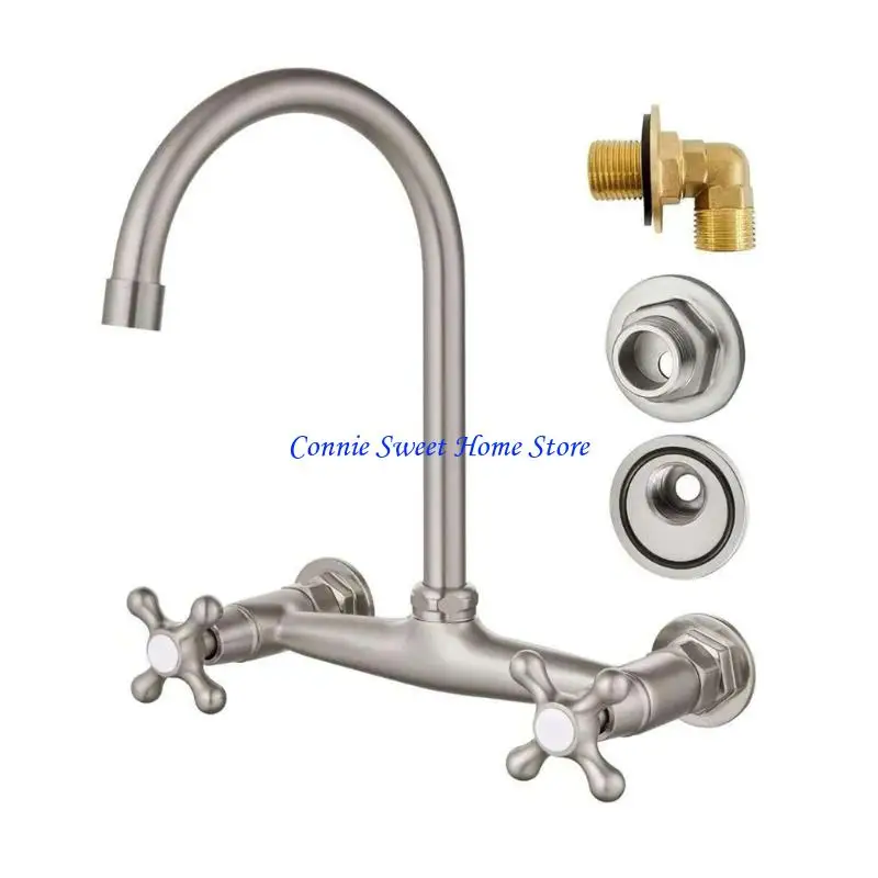 LXAF 2Pcs Brass 1/2inch Male Elbow Backsplash Mount Connector 90 Degree Adapter
