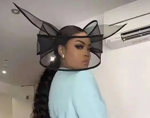 Sombrero de pastillero de boda negro para mujer, tocado elegante, Clip de pelo, tocado de fiesta de Iglesia, tocado de moda, nuevo