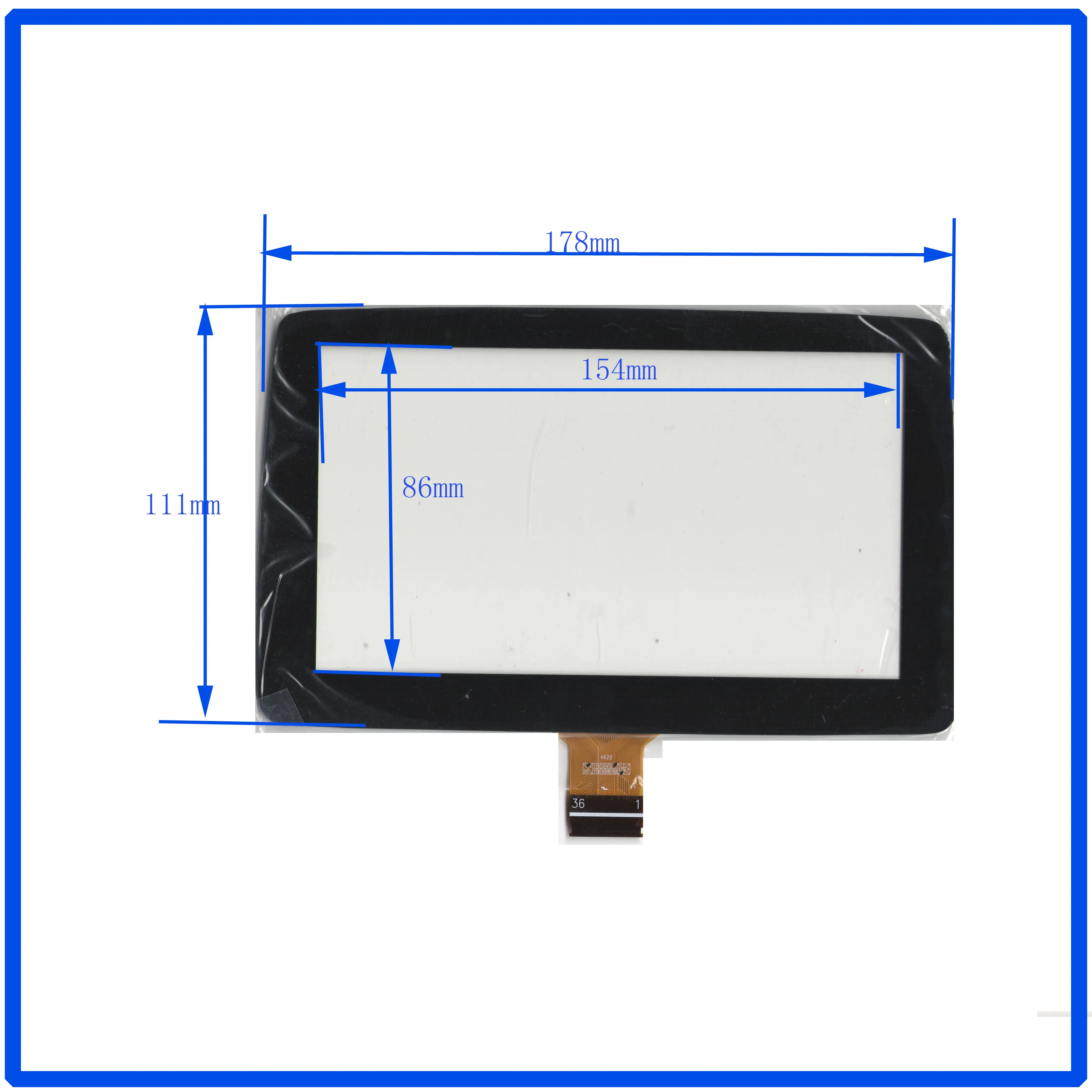 

ZhiYuSun XWT4622 7inch 178*111 For CarDVD touch screen panel 178*111mm