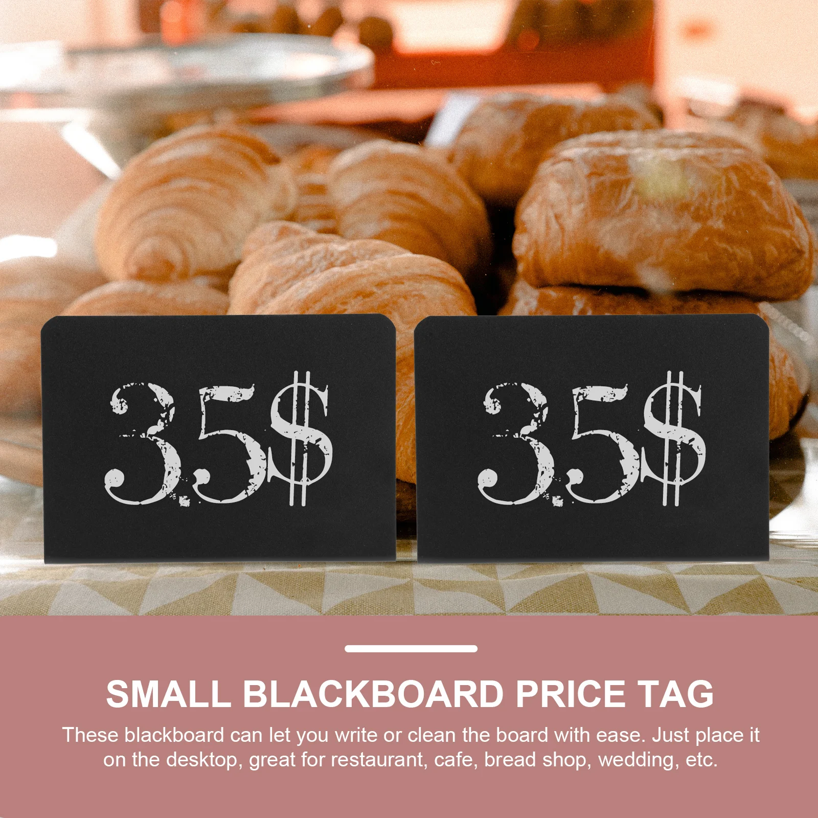 

10Pcs Small Chalkboard L-Shaped Message Boards Easy Wipe Reusable for Coffee Shops Display Messages Message Blackboard