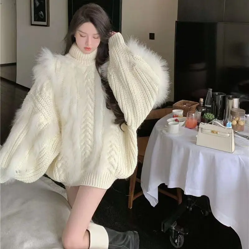 

Women Sweater Autumn Winter Fashion Korean New Sweet O-Neck LOOSE Full Sweater Girls Keep Warm Sweater