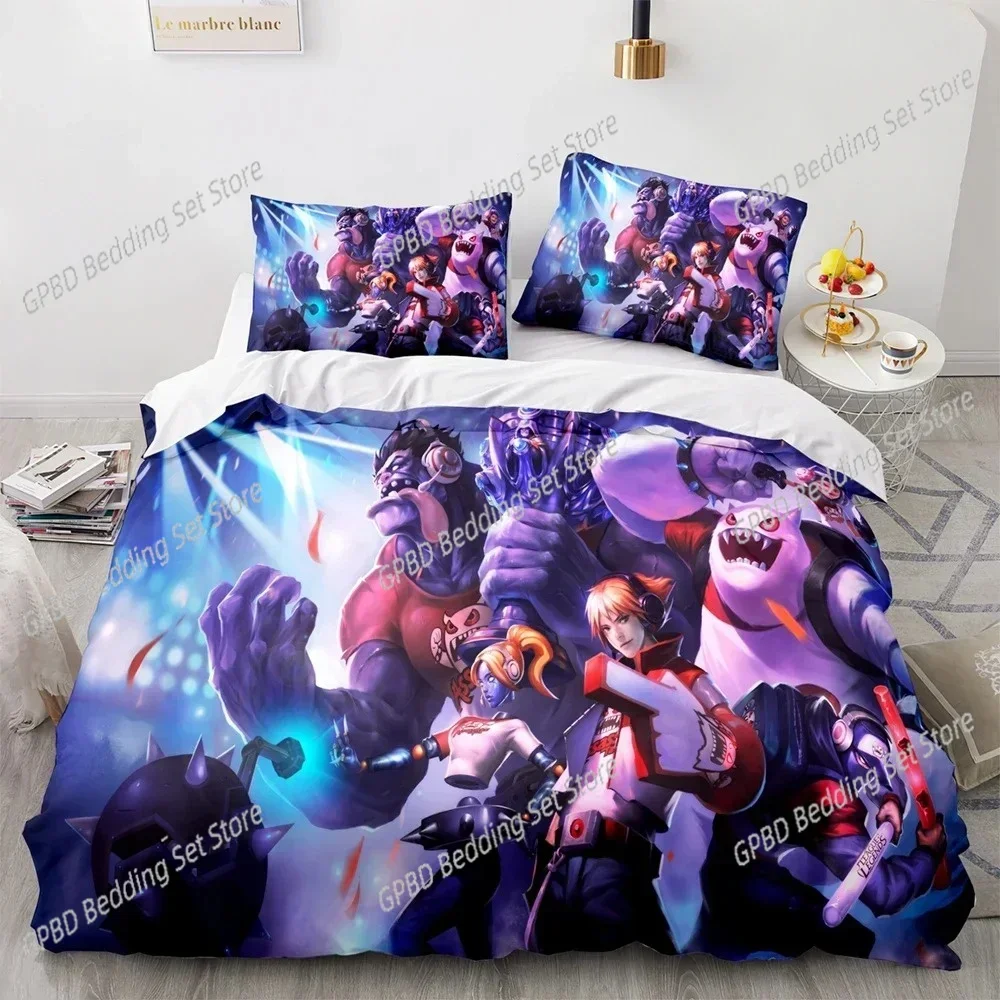 

Luxury New 3D Print League of Heroes Bedding Set Single Twin Full Queen King Size Game Anime Bed Set Bedroom Duvet cover Sets
